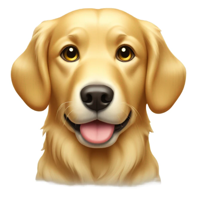 Golden retriever with butter on its head sticker