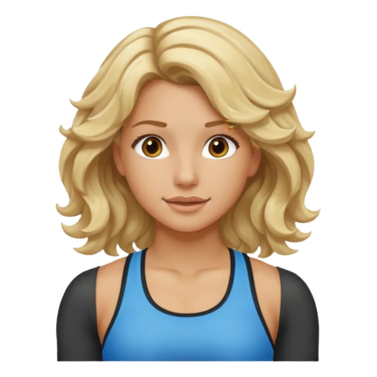 iOS 18 aesthetic wavy blondie girl gym sticker