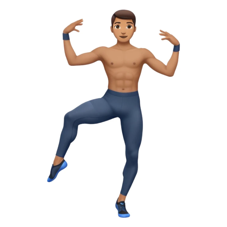 male dance choreographer with full tights  sticker