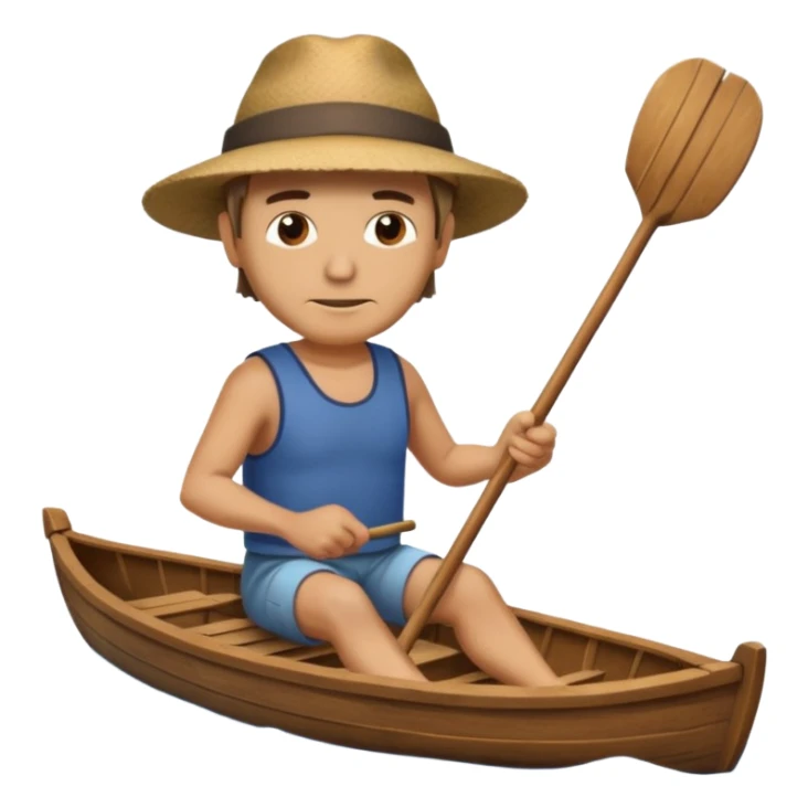 man rowing boat in Water Sports sticker