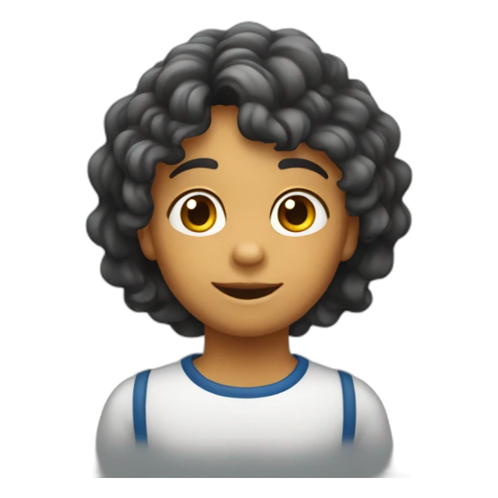 Niño cabello ondulado de 4 años sticker