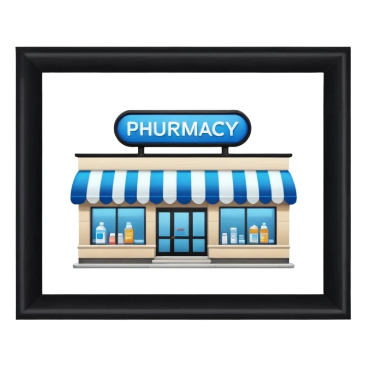 Please create an image of the pharmacy.
Dugstore, Pharmacy. There's no writing on it
Just an image that can show that it's a pharmacy sticker