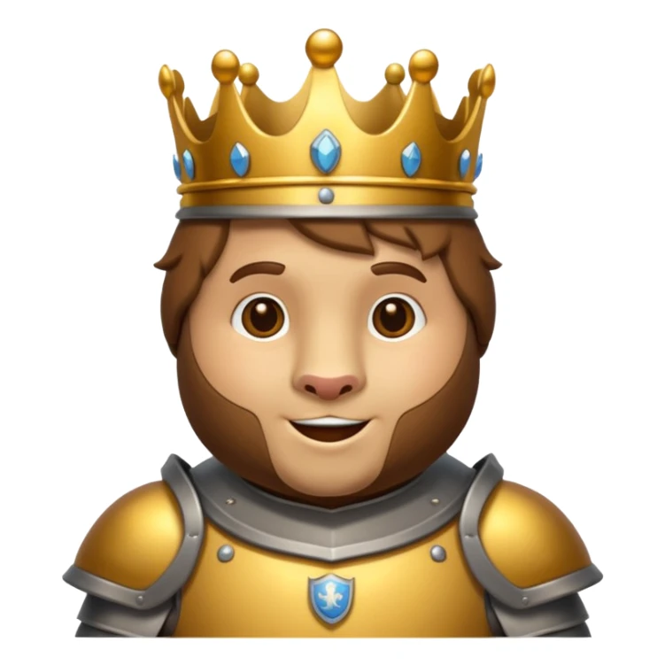 Un ours humanoïde avec une couronne et une armure sticker