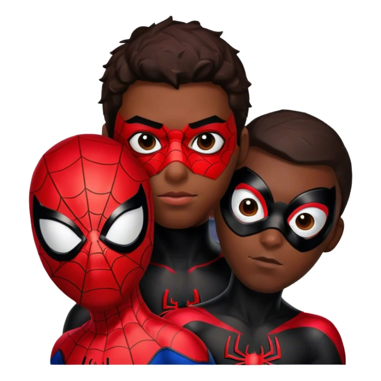 miles morales with spiderman mask 'Two Person " sticker