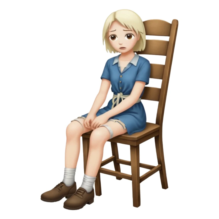 Bit tied to chair sticker