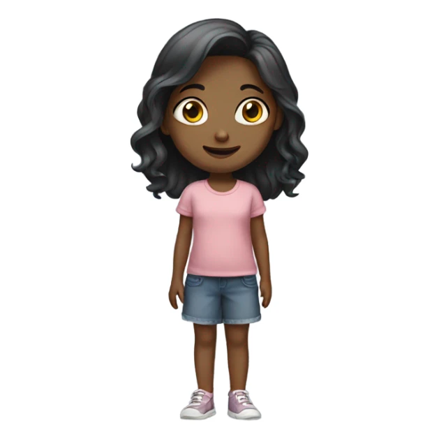 Standing little girl sticker