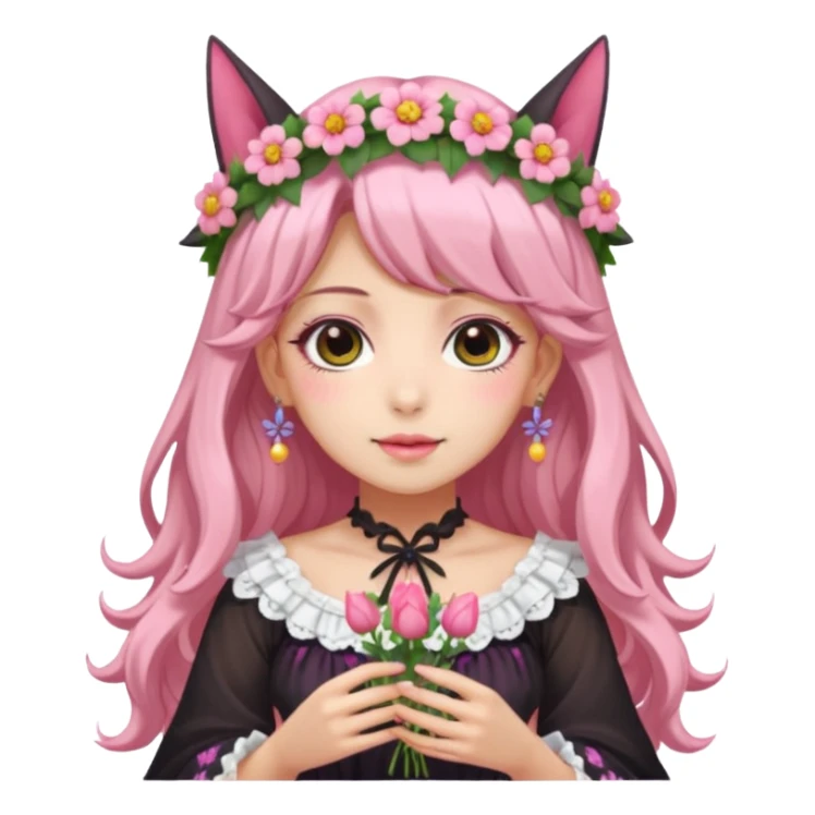 Pink Hime Gyaru Witch Flower Girl sticker