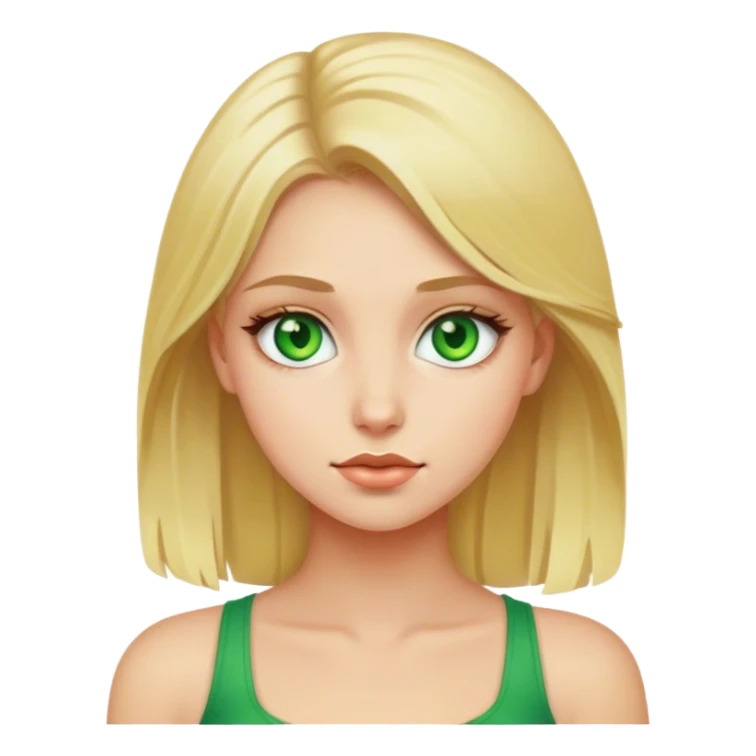 Blonde girl with greeneyes sticker