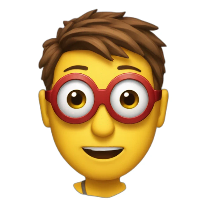 spiderman emoji but it's a minion sticker