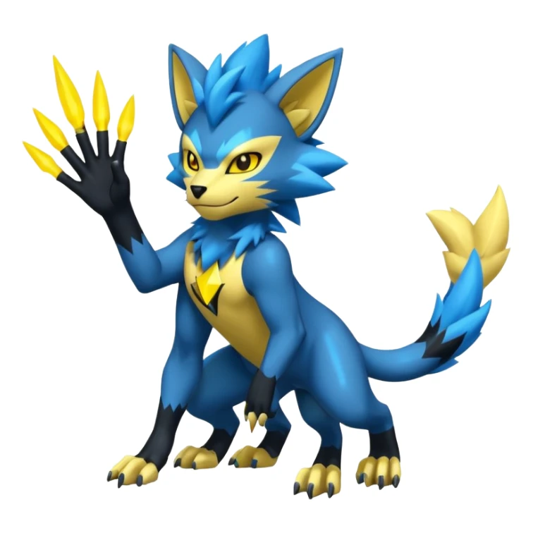 Zeraora-Luxray-Fakémon-hybrid-creature (full body)  sticker