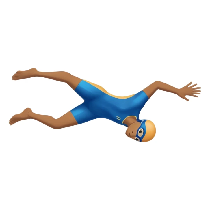 determined pool diver dives into a pool of confidence blue water underneath  sticker