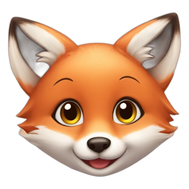 very sweet baby fox sticker