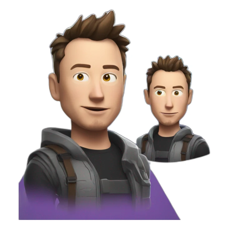 Elon musk x fortnite sticker