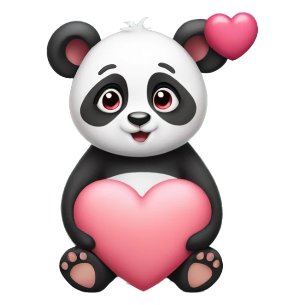 cute panda with big heart and a name TARA under her. sticker