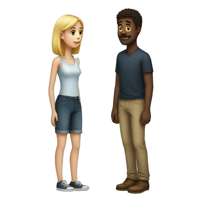 Tall boyfriend with short girlfriend sticker