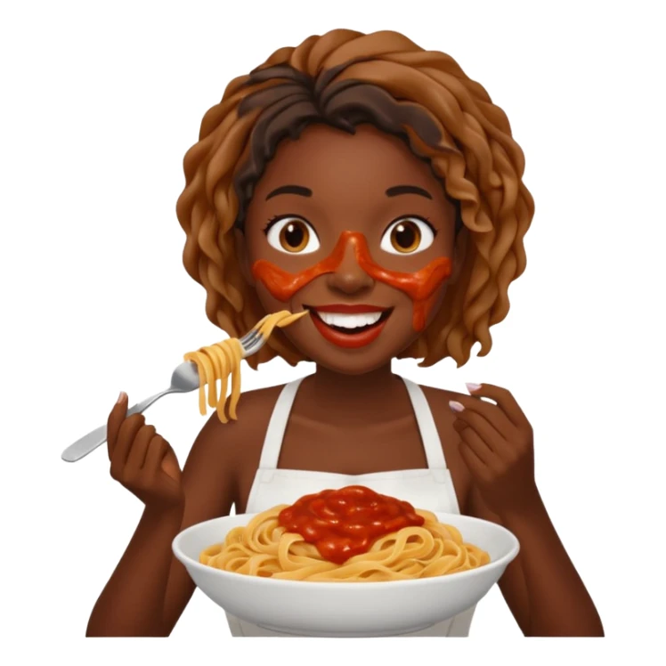 the black woman who eats pasta sticker