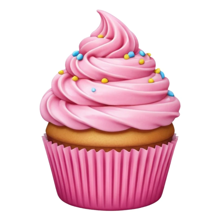Cupcake with pink icing sticker