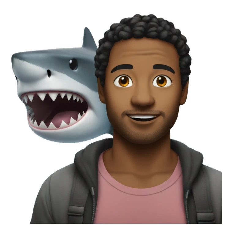 Real picture with shark sticker