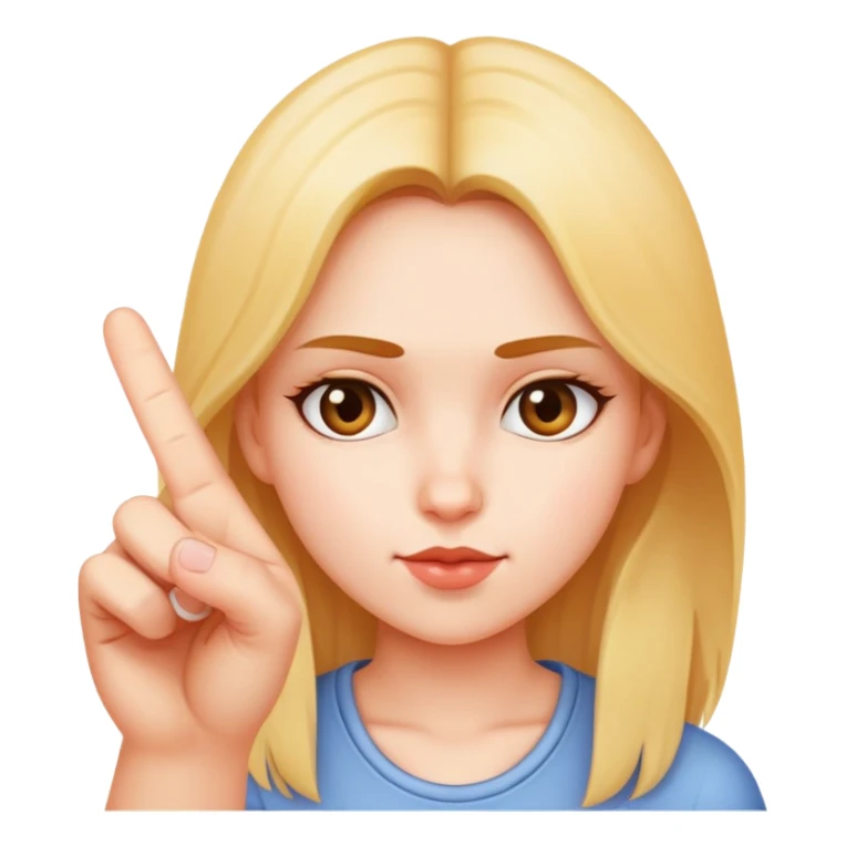 Girl with a middle finger sticker