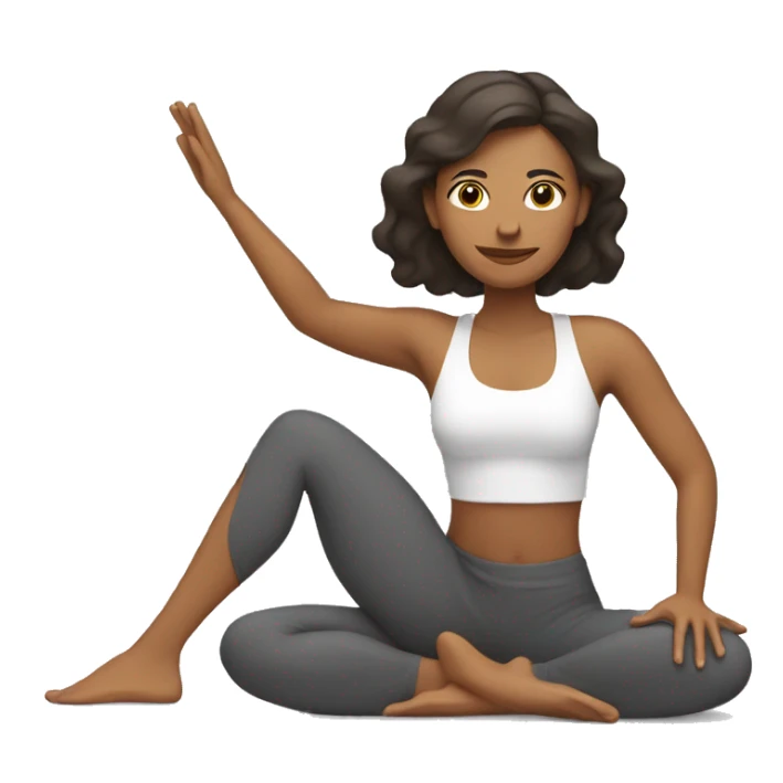 Una mujer haciendo yoga sticker