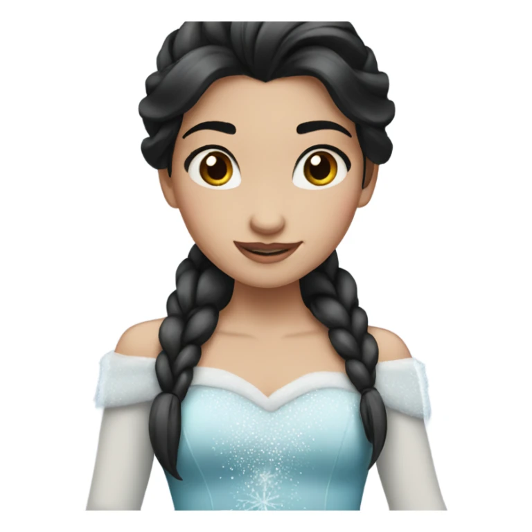 Frozen girl with black hair sticker