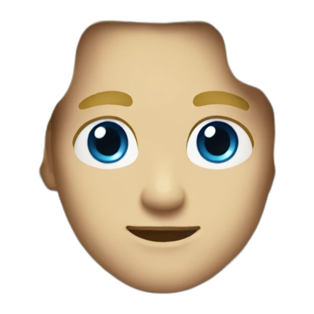 Man with long blonde hair blue eyes sticker