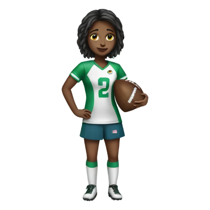 Girl with a football  sticker
