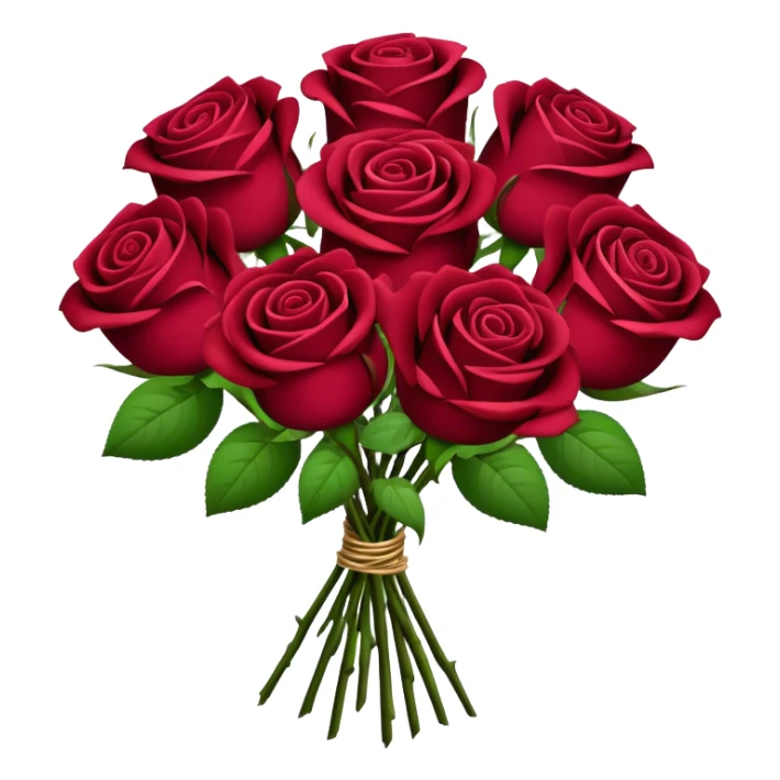 bouquet of burgundy roses  sticker
