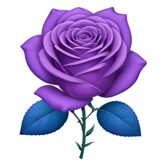 rose shape flower, no stem, now make it a blue purple color. dont use two colors, just one, the color code is: 0019ff sticker