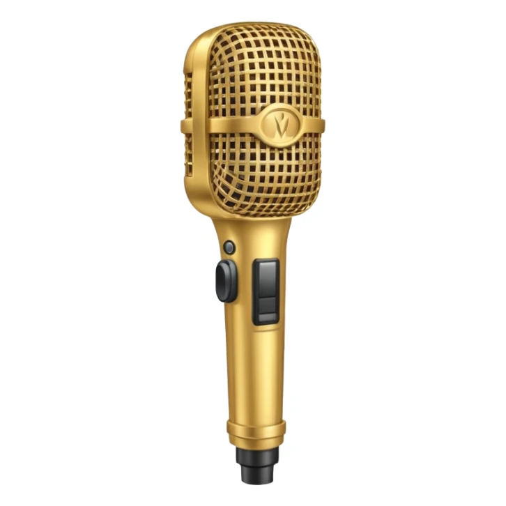 golden mic sticker