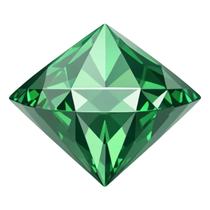 generate a green diamond geometrical form 2D, without reflections or anything complicated sticker