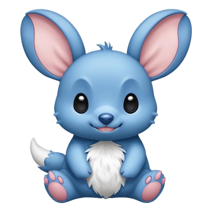 Teddiursa-Stitch-Minccino-fusion  sticker