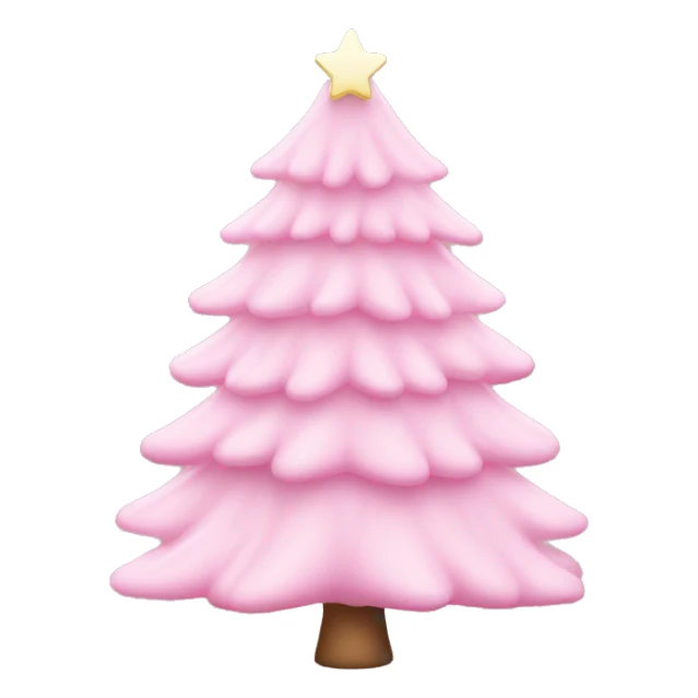 Baby pink christmas tree sticker
