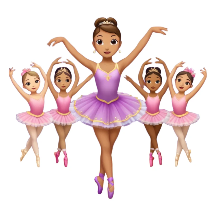 Ballerina (arabesque), street dancers. sticker