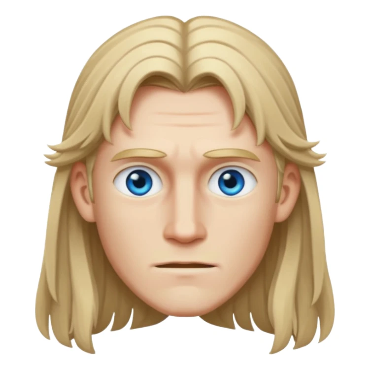 thorfinn face Kid Long hair   sticker