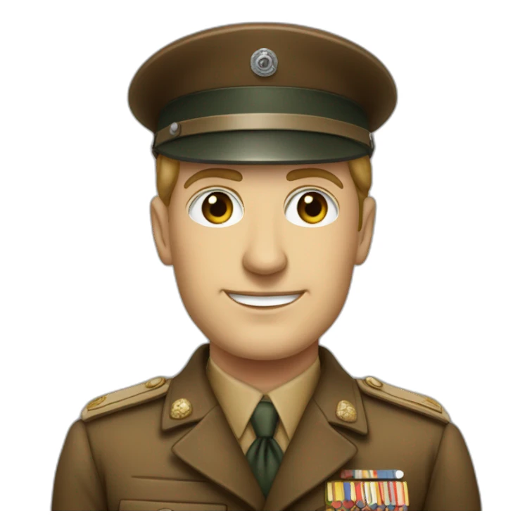 Husband of Eva Braun with brown military costum sticker
