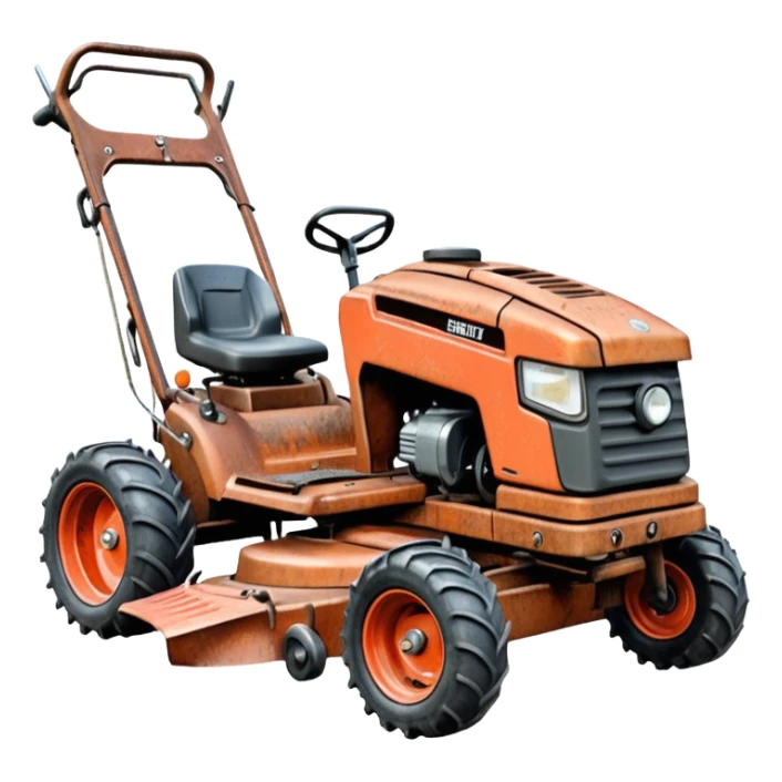 pencil drawing of a gravely mower sticker