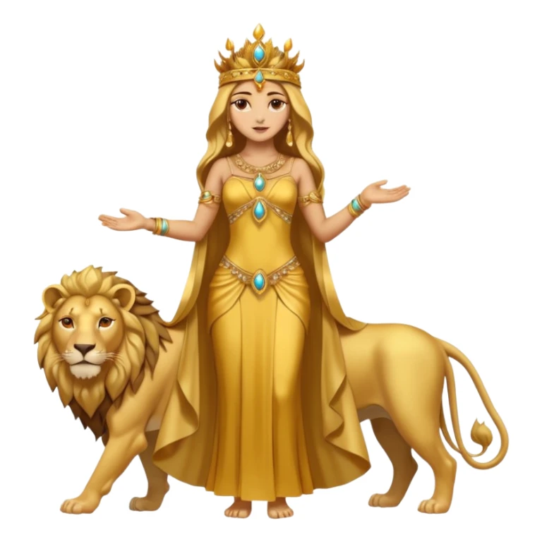 High resolution of a full body women lion sticker