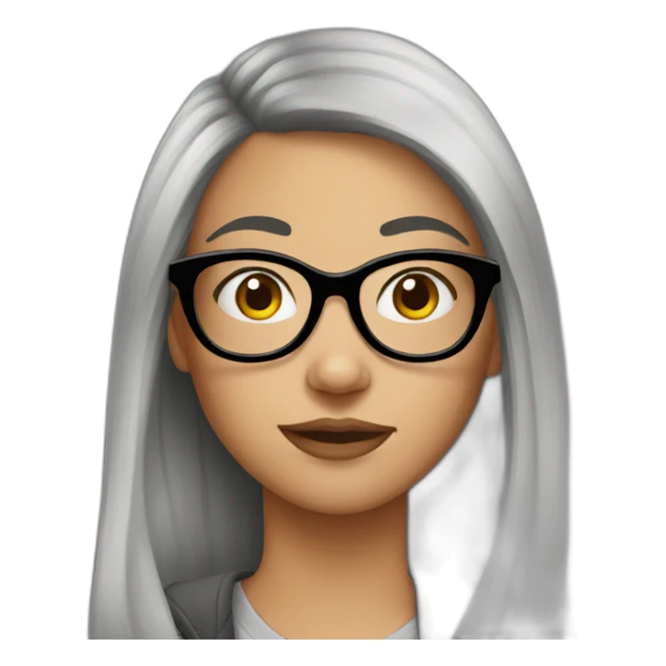 teen girl with glasses sticker