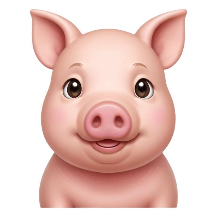 close up image of a pig and it should be cute sticker