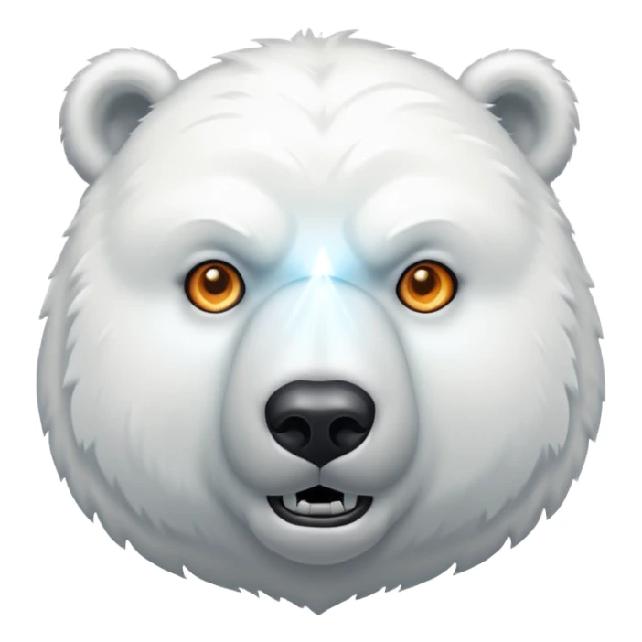 Create a polar bar shooting lasers out of its eyes sticker