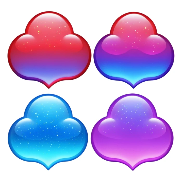 Animated sparkling shimmers red purple blue sticker