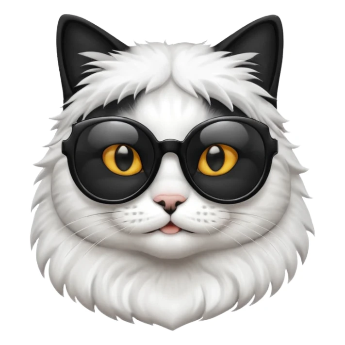 Cat wearing black cooling glass 😎😺 sticker