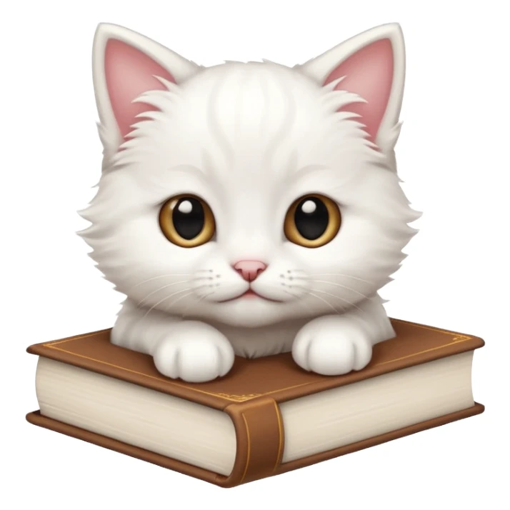 preciso de um livro com um gatinho na capa sticker