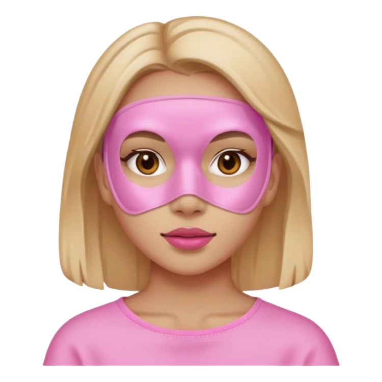 girl with a pink skincare mask routine  sticker