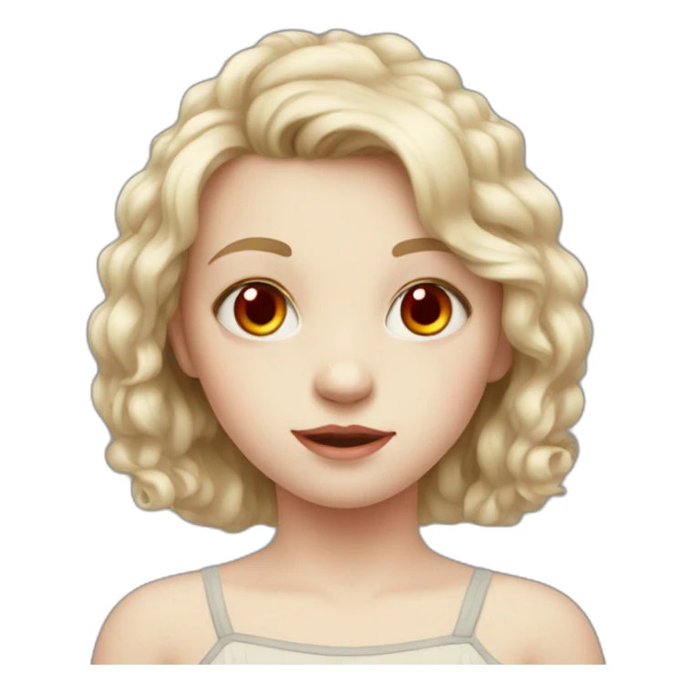 child, red eyes, pale-skin sticker