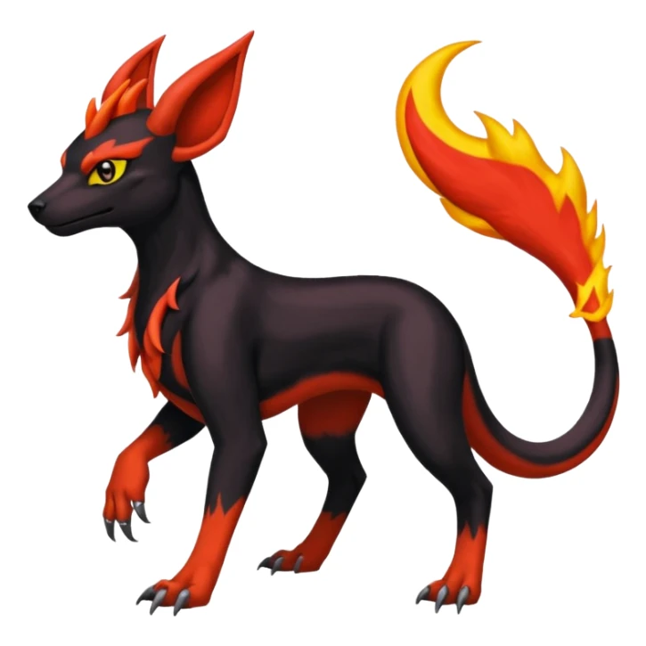 
Canine-Houndoom-Salandit-Noibat-Flareon-Fakémon-Digimon-fusion (full body) sticker