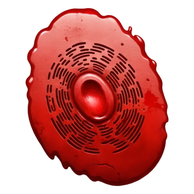 A fingerprint in the blood sticker