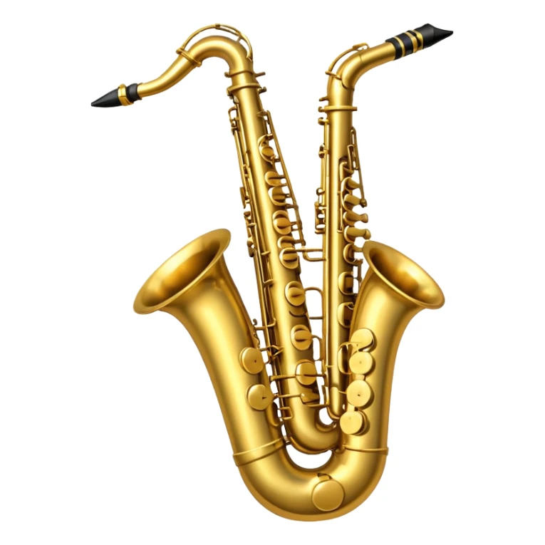 An emoji of a baritone saxophone sticker