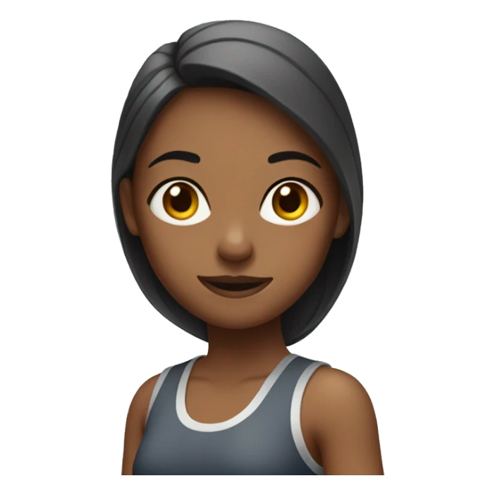 Girl in gym clothes sticker